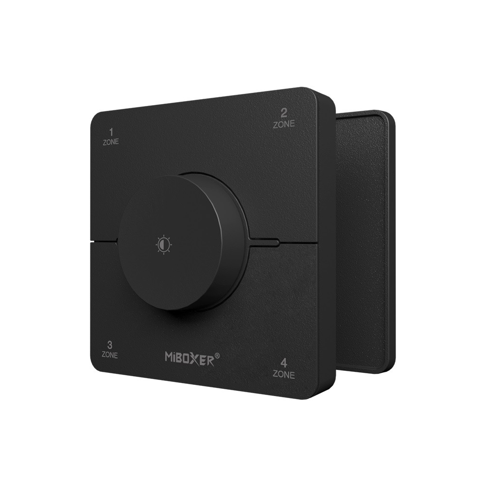 LED ovladač K0S Mi.Light MiBOXER pro jednobarevné a CCT LED pásky, 4-ZÓNOVÝ, černý